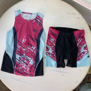 SUGOI RPM Triathlon Tri Suit Two-Piece Swimsuit Cycling Kit - Sz Medium